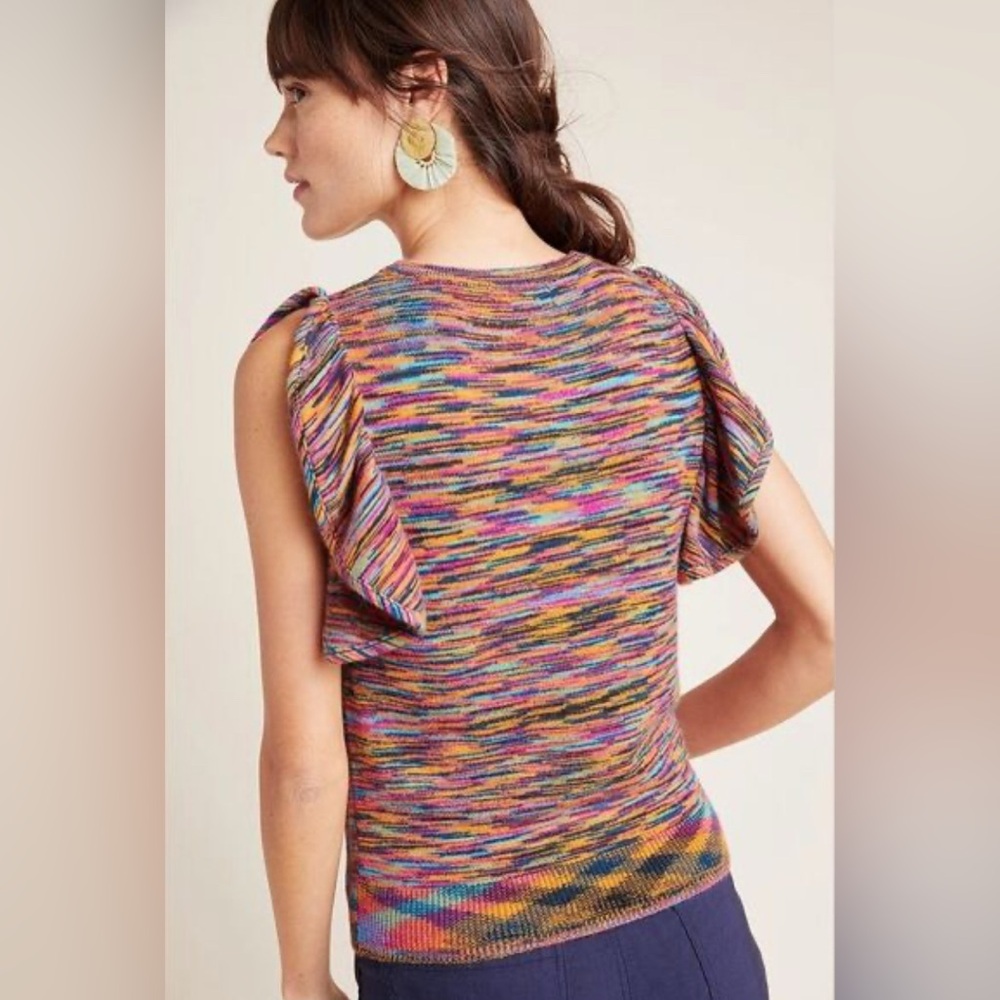 Anthropologie by Anthropologie Ruby Flutter Sleeve Top - Picture 2 of 7